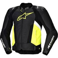 Alpinestars Missile V3 Airflow Leather Jacket - Black/Yellow Fluo/White