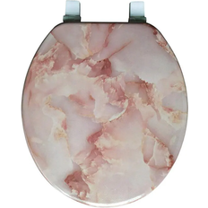 Pink Toilet Seats J&V Textiles Round Closed Front Toilet Seat Pink
