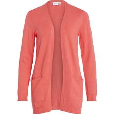 Dam - Orange Koftor Vila Cardigan Open Knit - Röd