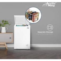 Freezers Arctic King Adjustable Chest Freezer 3.5 Cu Ft White