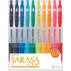 Zebra Paper Clips & Magnets Zebra Sarasa Clip 0.3 10 Color Set