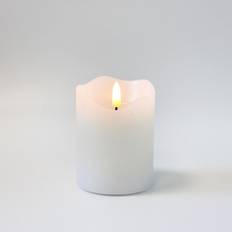 LEDlife Brugskunst LEDlife LED Bloklys med Flammeeffekt Ø7,5 cm Øgte Stearin LED-lys