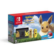 Nintendo Switch Console Bundle Pikachu & Eevee Edition with Pokemon: Let's Go, Eevee! Poke Ball Plus