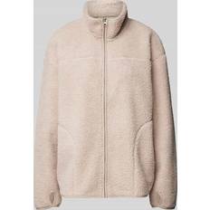 Pieces Dam Jackor Pieces Pcsadia LS Teddy Jacket - Silver/Gray