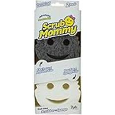 Scrub Daddy Cleaning Equipment & Cleaning Agents Scrub Daddy Mommy Grey White FlexTexture Scrubber Twin Pack