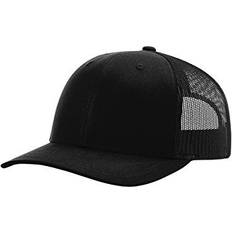 Richardson Twill Mesh Back Trucker Snapback Hat - Black
