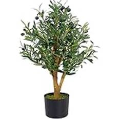 Black Decorative Items Leaf Realistic Olive Tree 65cm H x 50cm W x 50cm D Artificial Plant