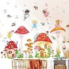 Decowall Mushroom Wall Stickers DS12-8075