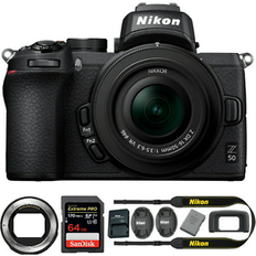 Nikon Z 50 Mirrorless Camera with Z 16-50mm Lens Mount Adapter 64GB Card Kit