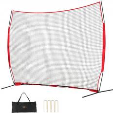 Béisbol VEVOR Barricade Backstop Net, 12x9 ft Ball Sports Barrier Netting, Portable Practice Equipment with Carry Bag, Protection Screen for Baseball Softball Lacrosse Soccer Hockey Training, for Backyard