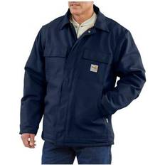 Blue Work Jackets Carhartt Flame-Resistant Duck Traditional Coat - Dark Navy