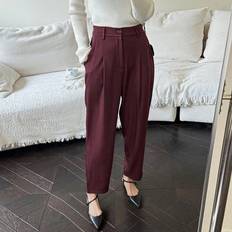 Business Casual Tapered Suit Pants - Solid Color