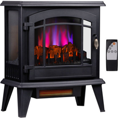 Symple Stuff 1400-Watt 20" Electric Fireplace Stove Freestanding Indoor Fireplace in Black 23" H X 19.9" W X 11" D Wayfair (23" H X 19.9" W X 11" D)