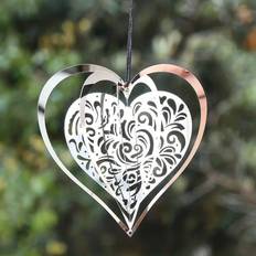 Stainless Steel Garden Ornaments Shein 3D Heart Shaped Wind Chime Stainless Stee