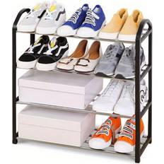 Red Shoe Racks Shein 4-Tier 1pc Shoe Rack