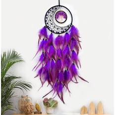 Purple Wall Decor Shein Handmade Feather Dreamcatcher Hanging Wall Decor