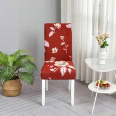 Loose Covers Shein Floral Printed Elastic Seat Set of 4 Loose Chair Cover