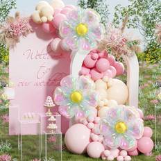 Babies Text & Theme Balloons Shein Colorful Transparent Daisy Foil Balloons 1pc