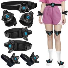 SKYWIN VR Tracker Belt Tracker Hand, Feet and Leg Strap Bundle for HTC Vive System Tracker Pucks (1Belt, 2 Hands. 2 Feet, 2 Leg)