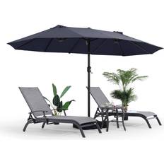 ABCCanopy Double-Sided Patio Umbrella 13FT Navy Blue