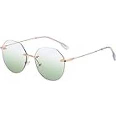 Rimless Sunglasses Green/Grey