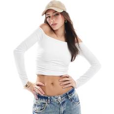 Hollister Co. Blouses Hollister Co. Seamless Long Sleeve Shirred Wrap Top - White