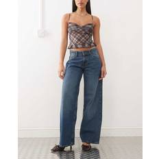 Motel Roomy Extra Wide Low Rise Jeans - College Blue