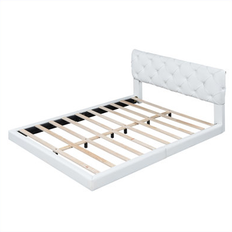 Beds Lark Manor Modern Tufted Platform Bed 35 H x 61 W x 85.5 L