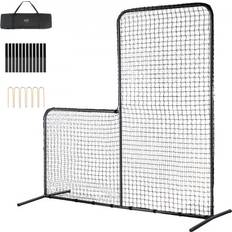 Batting Cages & Nets VEVOR L Screen Baseball for Batting Cage, 7x7 ft Baseball Softball Safety Screen, Body Protector Portable Batting Screen with Carry Bag & Ground Stakes, Heavy Duty Pitching Net for Pitchers Protection