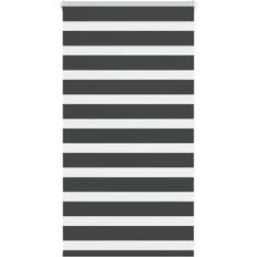 Polyester Roller Blinds vidaXL Zebra Blind Black 75x100 cm Fabric Width