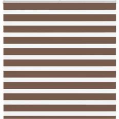 Gardiner & Tillbehör vidaXL Rullgardin Zebra Brun 145x100 cm Tyg 140,9 cm Polyester