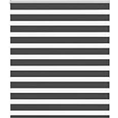 Gardiner & Tilbehør vidaXL Zebragardin Sort 125x150 cm Polyester