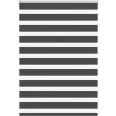 Gardiner & Tilbehør vidaXL Zebragardin Sort 105x150 cm Stofbredde 100,9 cm Polyester