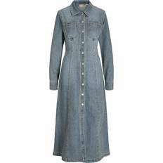 Bomull Klänningar JJXX Jxastra Denim Dress - Medium Blue Denim