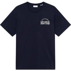 Les Deux T-shirts Les Deux Legacy Court Bluser - Marin/Cranberry/Hvid