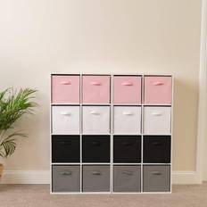 17 Stories 16 Cube Storage Unit White Book Shelf