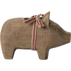 Maileg gris Maileg Little Pig Natural Fyrfadsstage 5cm