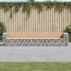 Garden & Outdoor Furniture Dakota Fields Solid Wood Park 65.5 cm H x 347 cm W x 71 cm D Garden Bench
