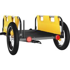 Cykelkärror & Påhängscyklar vidaXL Cykelvagn Gul Oxfordtyg Och Järn