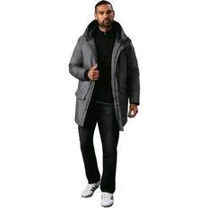 Grey - Men Coats Maine Mens Wool Look Parka - Grey