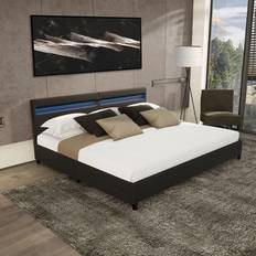 Verstellbare Betten Home Deluxe LED Mit Schubladen 200 x 200 cm Schwarz Verstellbares Bett