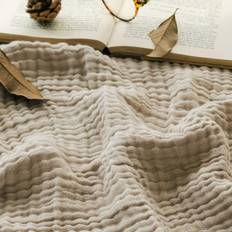 Temu Muslin Throw Blanket Large Breathable Filt