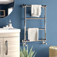 Heated Towel Rails Hudson Reed Wall Mount Water-Fed Heated Towel Rail 74.8cm H X 49.8cm W X 10.5cm D Chrome