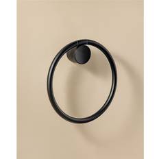 Black Towel Rings Ebern Designs Pavoni Towel Ring - Black (3cm H X 20cm W X 20cm D)