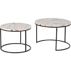 Garpe Interiores Frame Tables White 41cm H X 60cm W X 60cm D Nesting Table