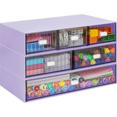Purple Desktop Organizers Brayden Studio 3-Layer Plastic Desktop Organizer 10cm W x 10cm D