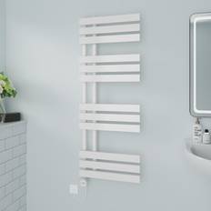 Heated Towel Rails Brayden Studio Caihla Designer Heated Towel Rail 120 x 45 x 7.35 in White