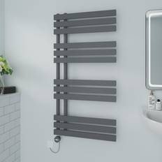 Heated Towel Rails Brayden Studio Caihla Designer Heated Towel Rail 120 x 60 x 7.35 in Anthracite