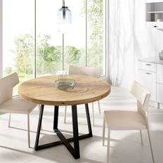 Dmora 120cm L x 120cm W Nodi Oak Dining Table