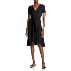 Rowan Short Sleeve Wrap Dress - Black